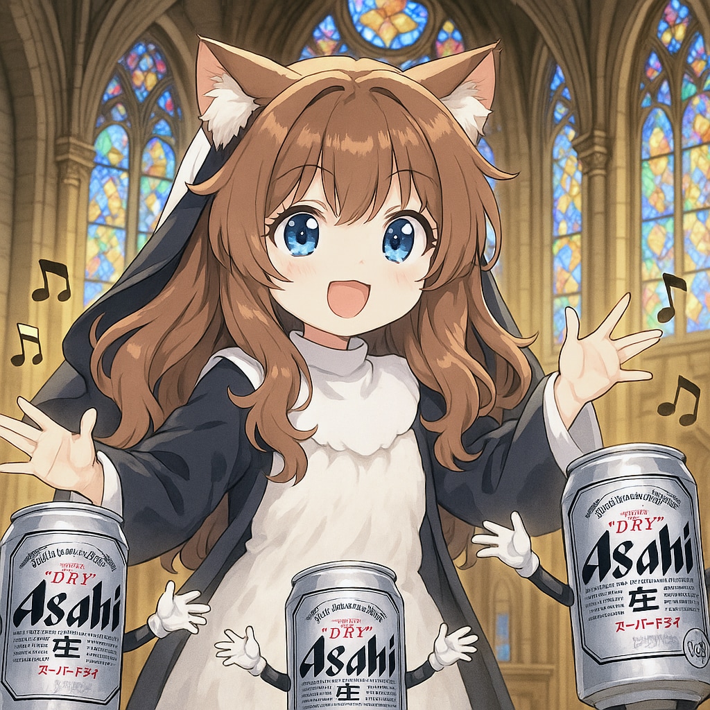 讃美歌を歌う小さな女の子