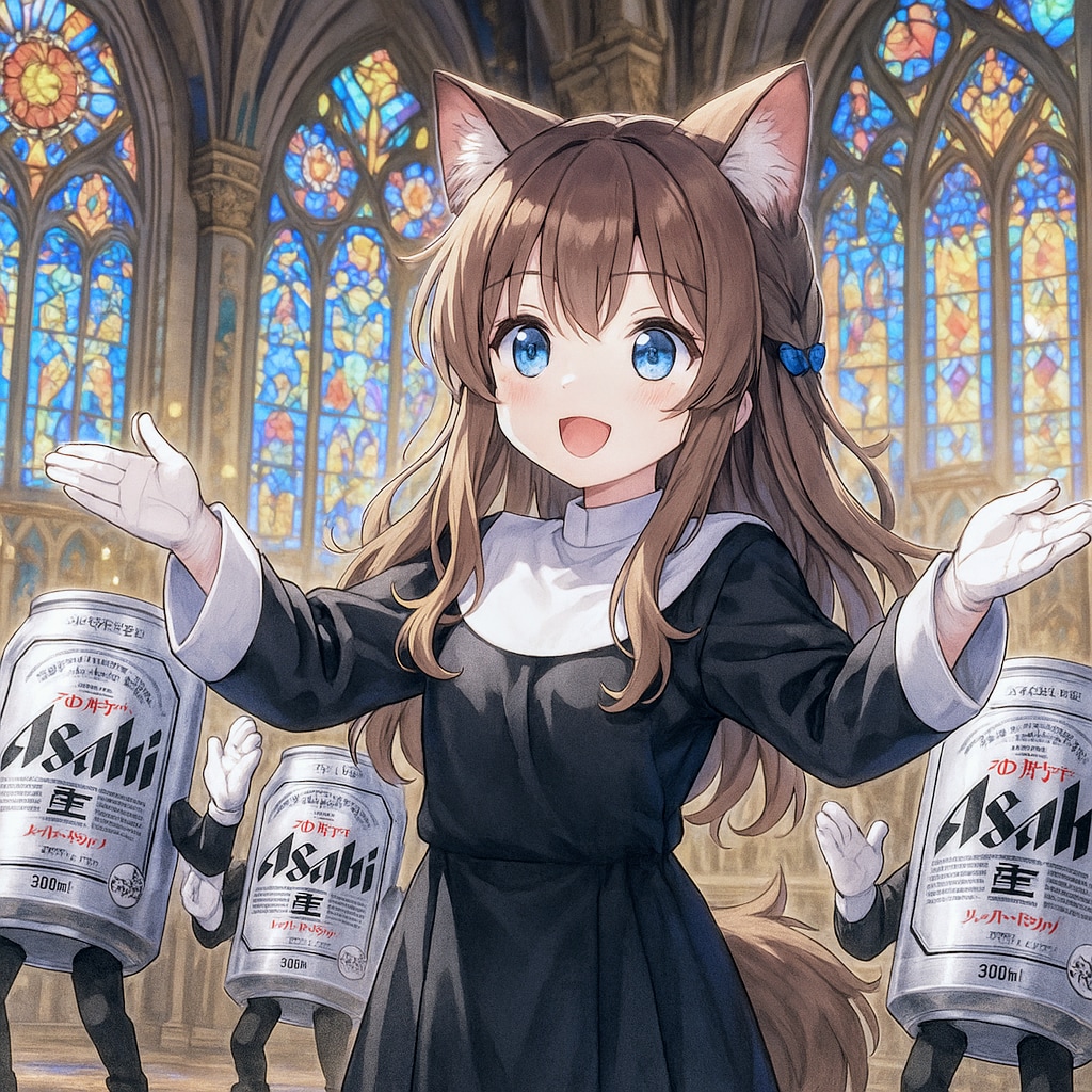 讃美歌を歌う小さな女の子