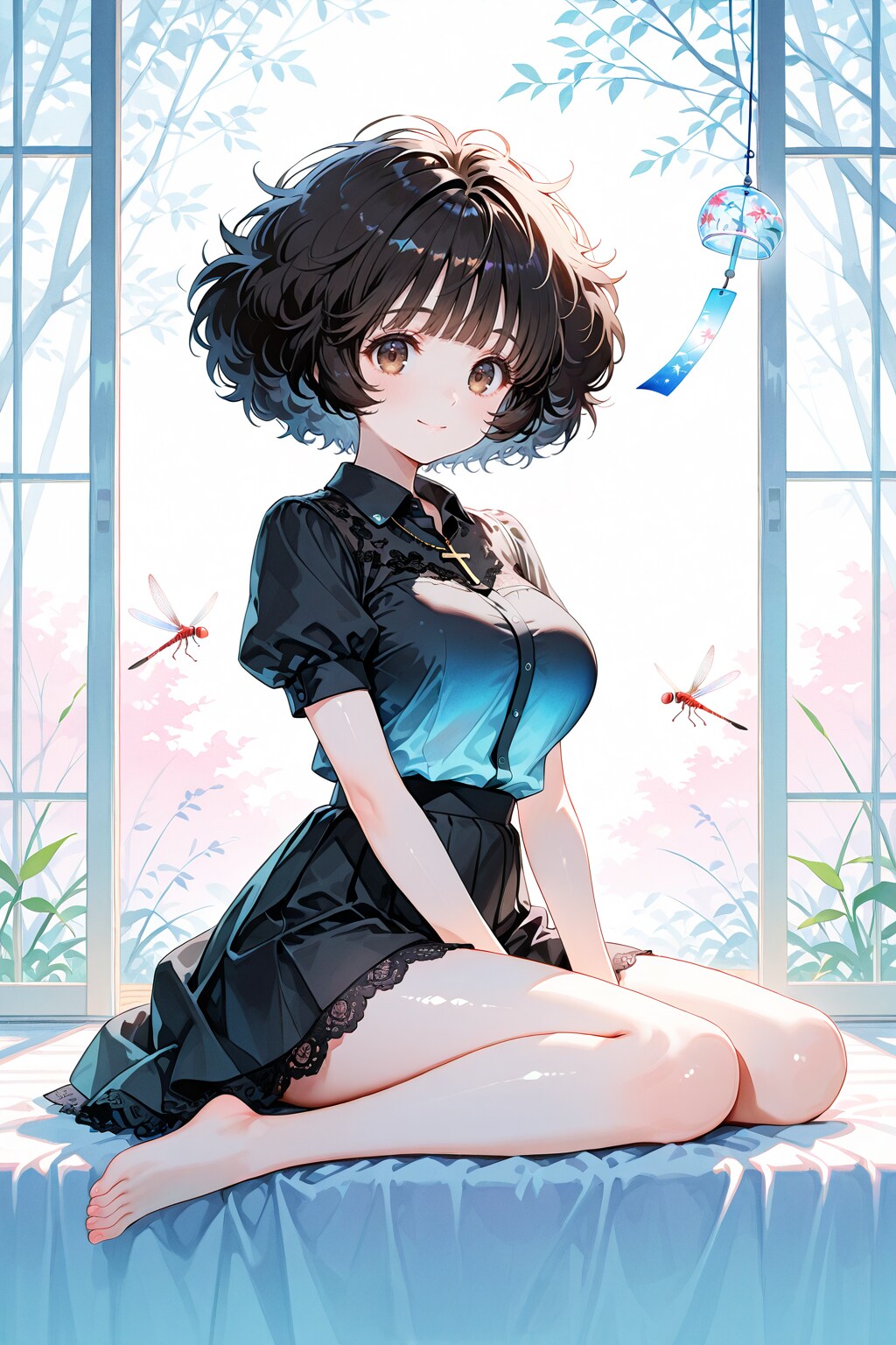 風鈴とトンボ | の人気AIイラスト・グラビア