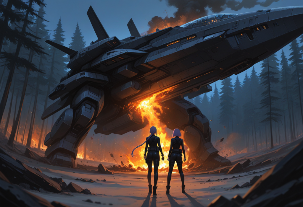 自立自動自爆型戦艦が森に突撃