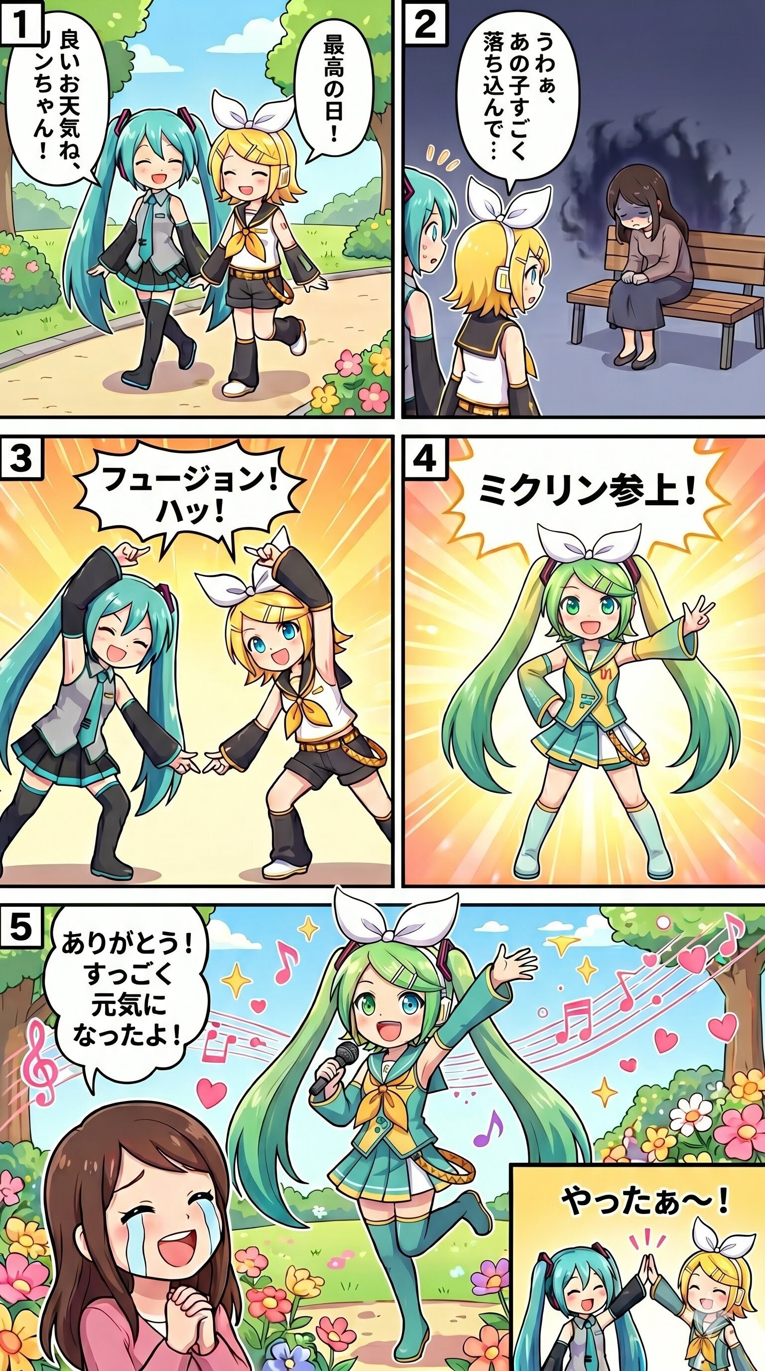 爆誕！合体歌姫ミクリン参上！