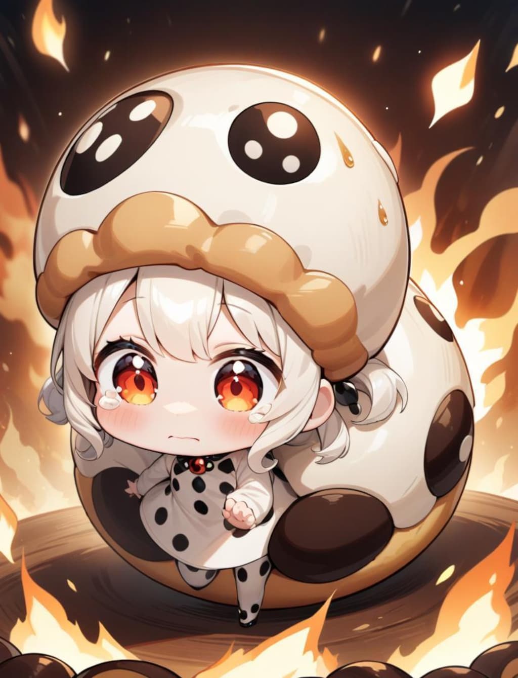 おしりに火がつく。