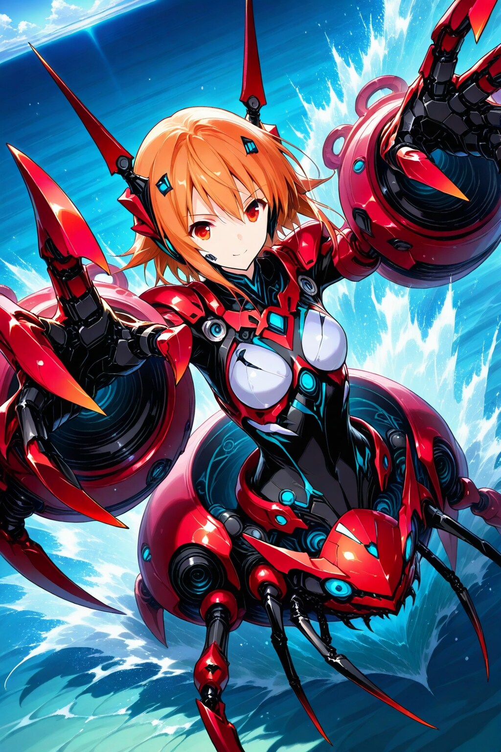 ちちぷい生成メカ娘　カニ2(ゲンゴロウになった)