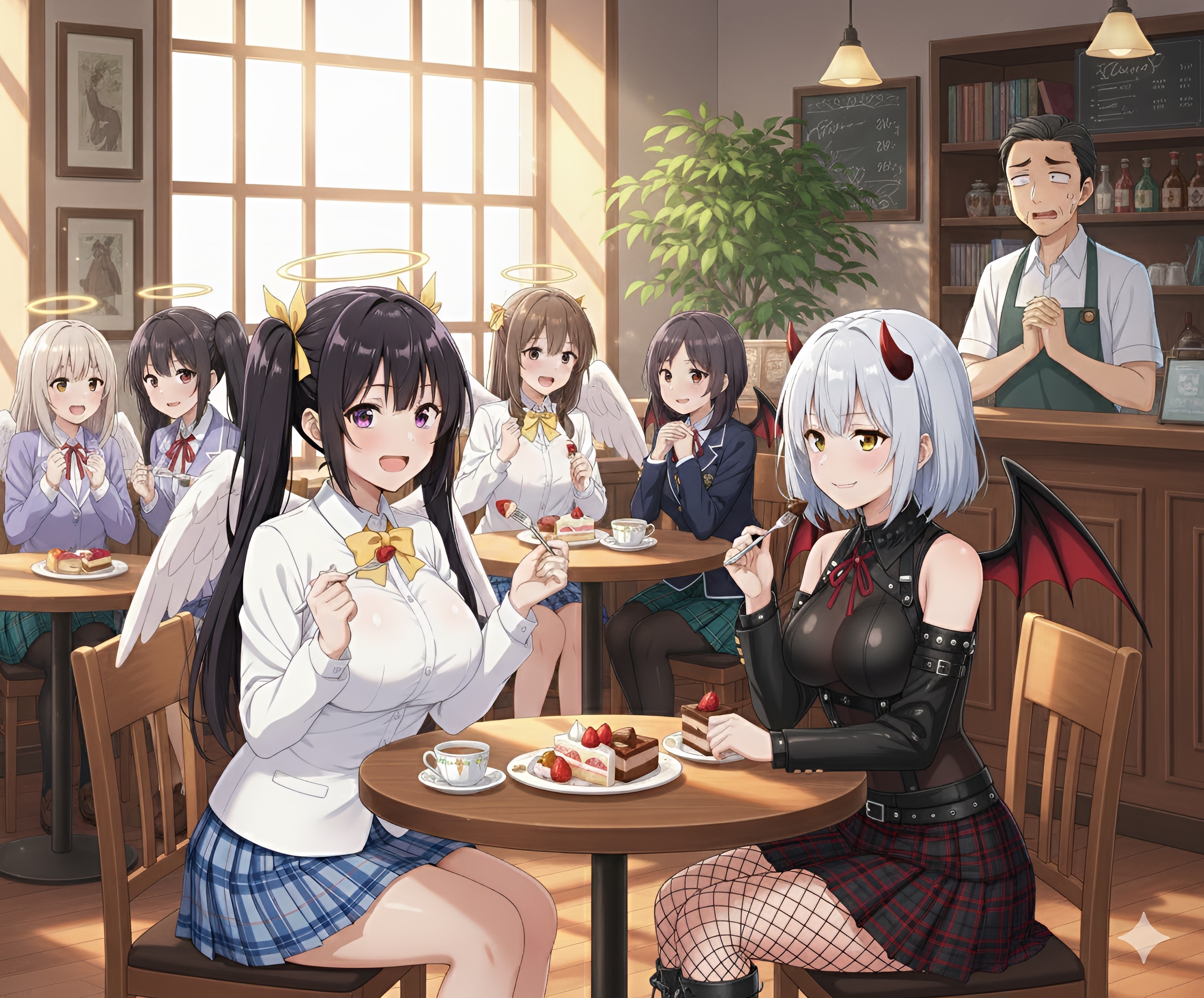 天使瑛子ｖｓ悪魔彩翔　カフェケーキ対決！