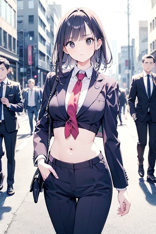 へそ出しOL