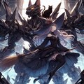 アニメ＆油絵風ファンタジー、巨大猫ロボ魔法召喚魔女 9枚目