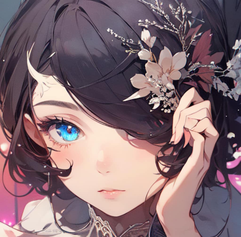 黒髪レディ