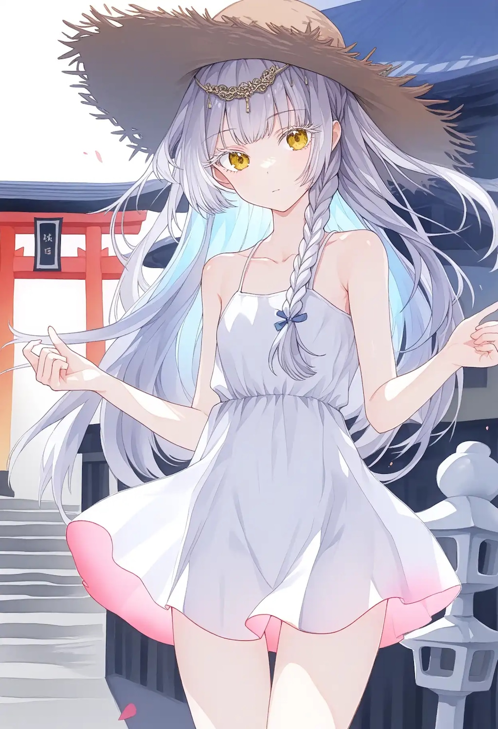 麦わら帽子と