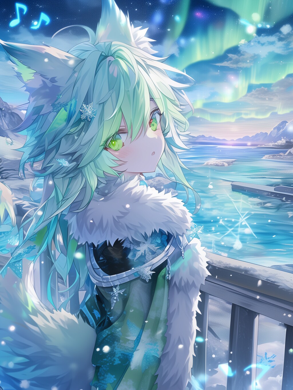 フェンリルガールと幻想景色