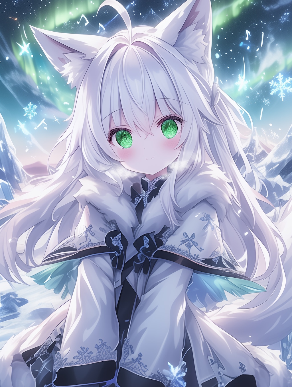 フェンリルガールと幻想景色