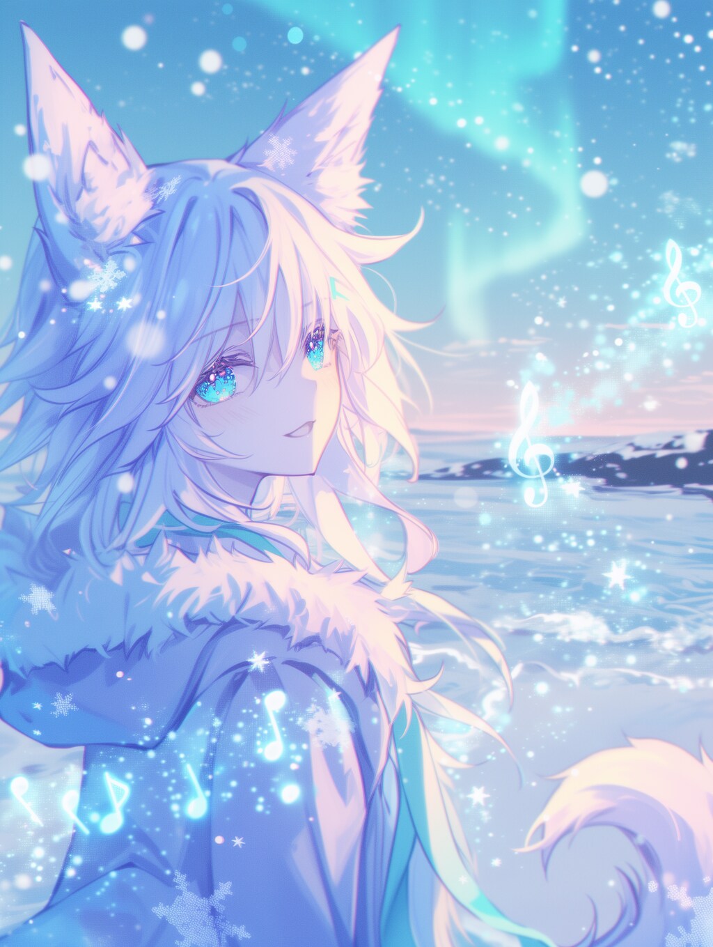 フェンリルガールと幻想景色