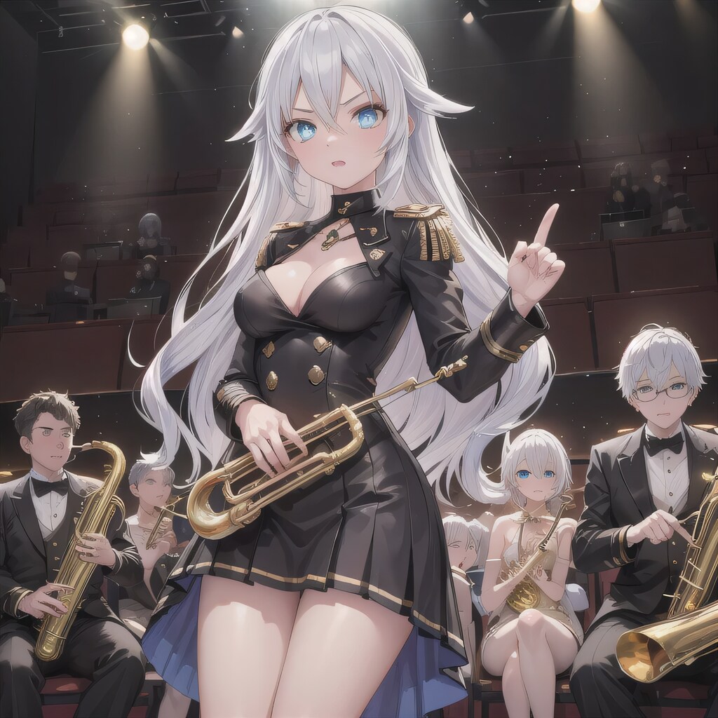 銀髪ロングでブラスバンドの少女６