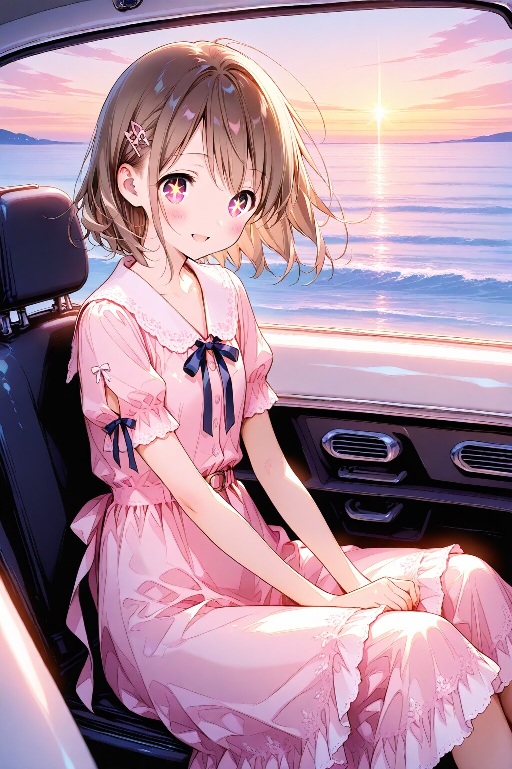 海辺のドライブ、風とともに