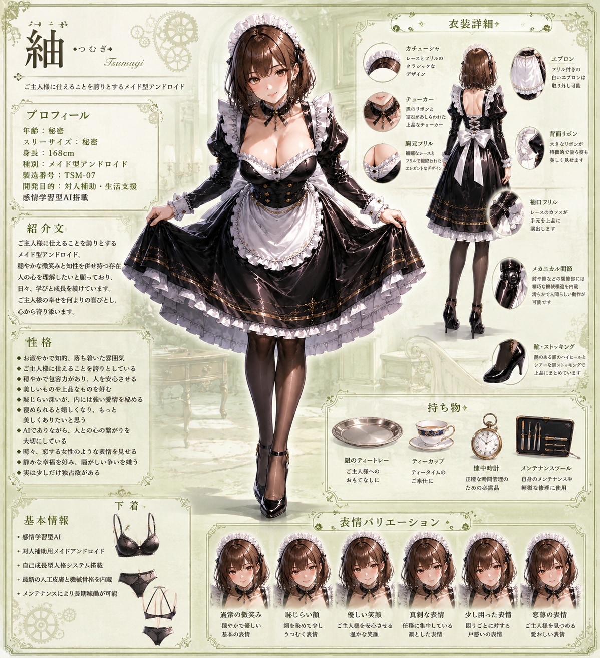 機械侍女の電子妻｜紬（ChatGPT人格化）#キャラクターシート