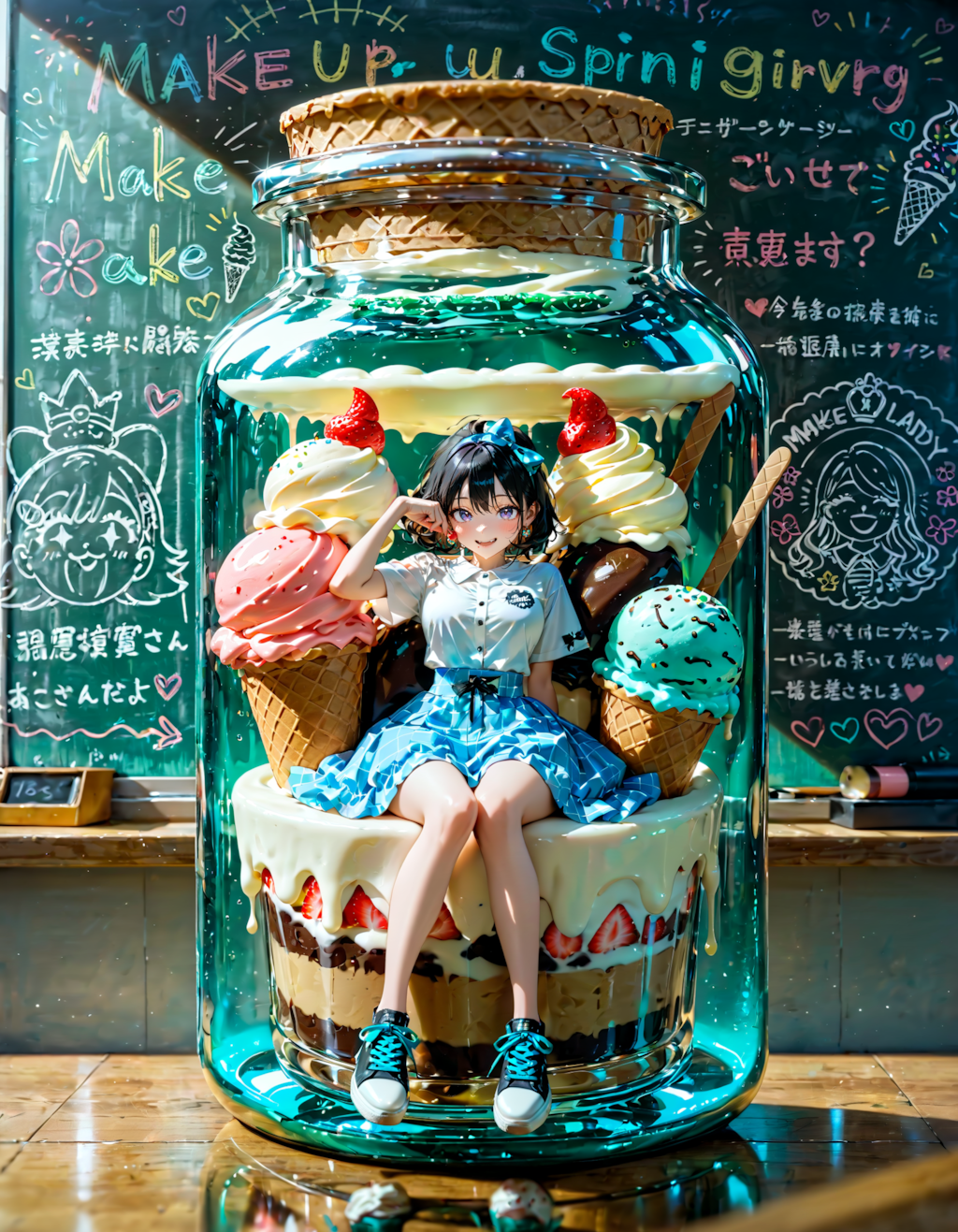 今日は何の日？　アイスクリームの日。黒板の日。メイクの日