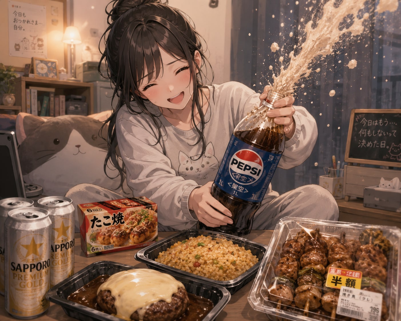ひとり飯はたのしーな♪