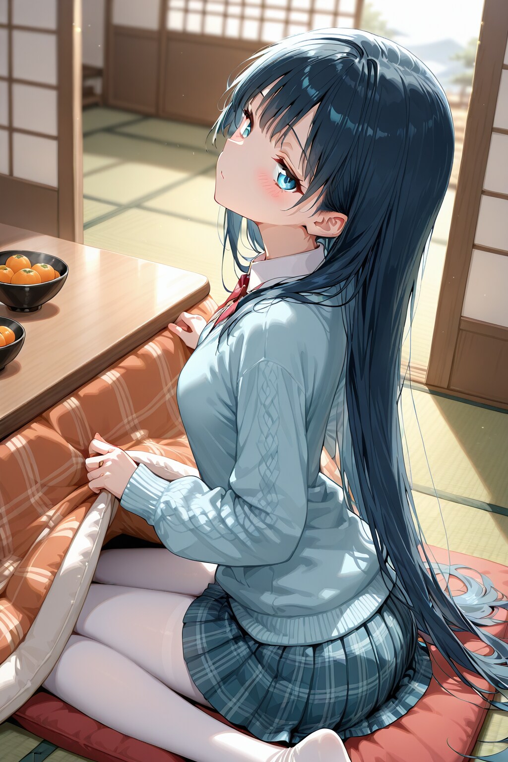 コタツと女の子 | の人気AIイラスト・グラビア