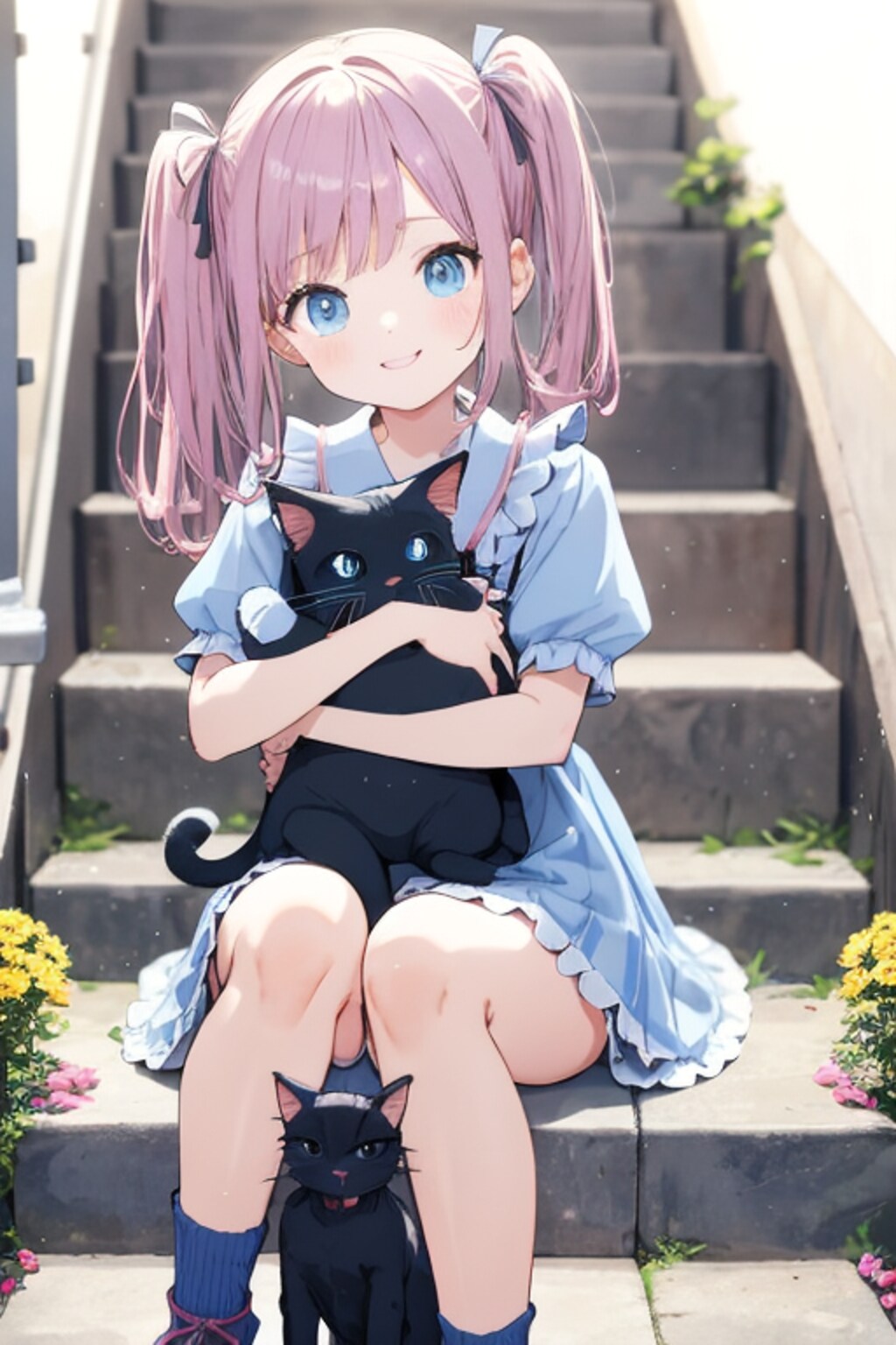 黒貓と少女