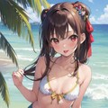 ビーチの小悪魔少女 4枚目