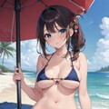 ビーチの小悪魔少女 2枚目