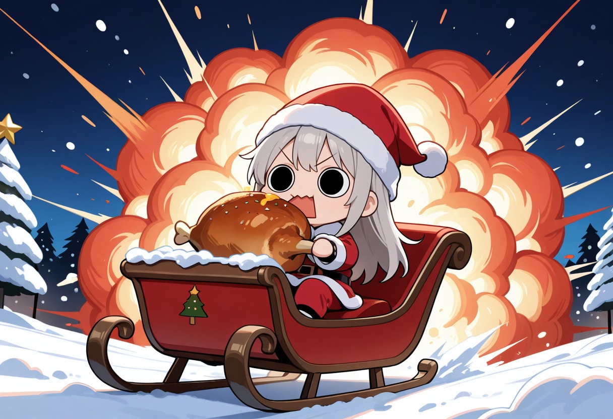 爆発的に美味な七面鳥を頂いてしまいよったえらいこっちゃ嬢 | の人気AIイラスト・グラビア