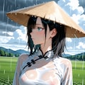 雨とアオザイ 2枚目