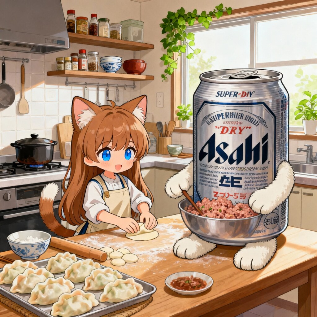 Seedream4.0で餃子を作る小さな女の子