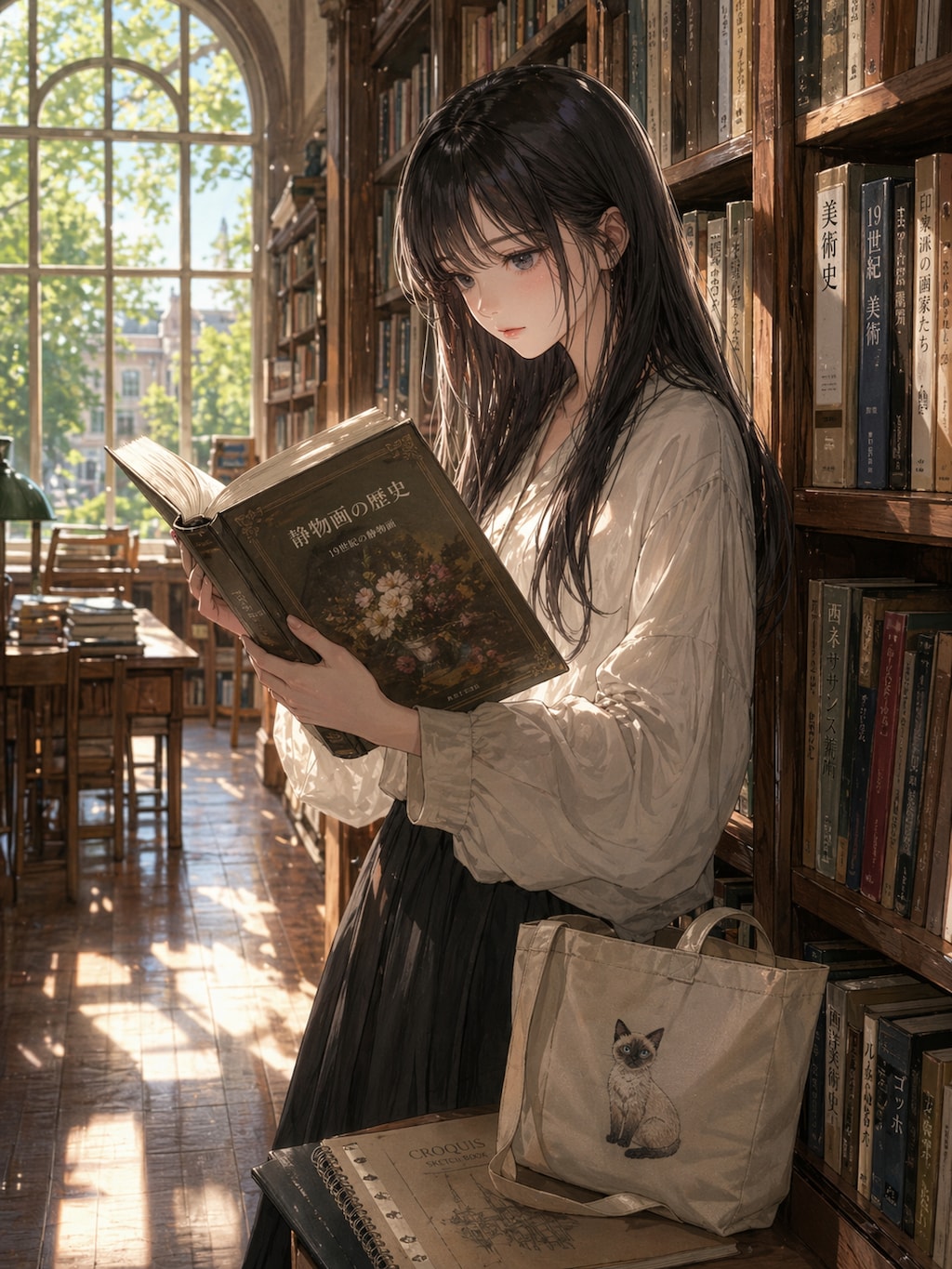 波夷羅ねずが、キャンバスに向かう時、この静寂が深く滲む。