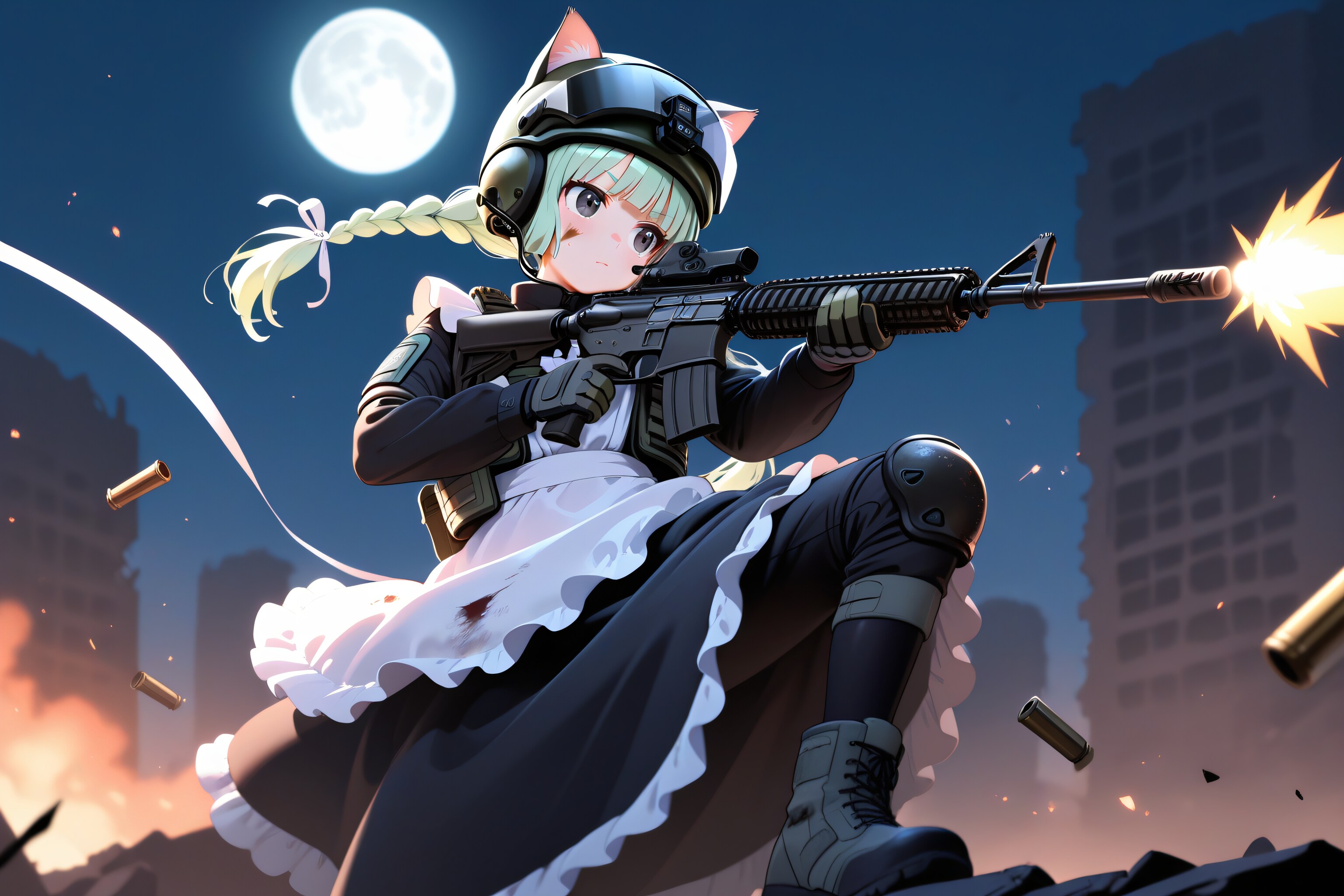 何かと戦ってるミリィちゃん