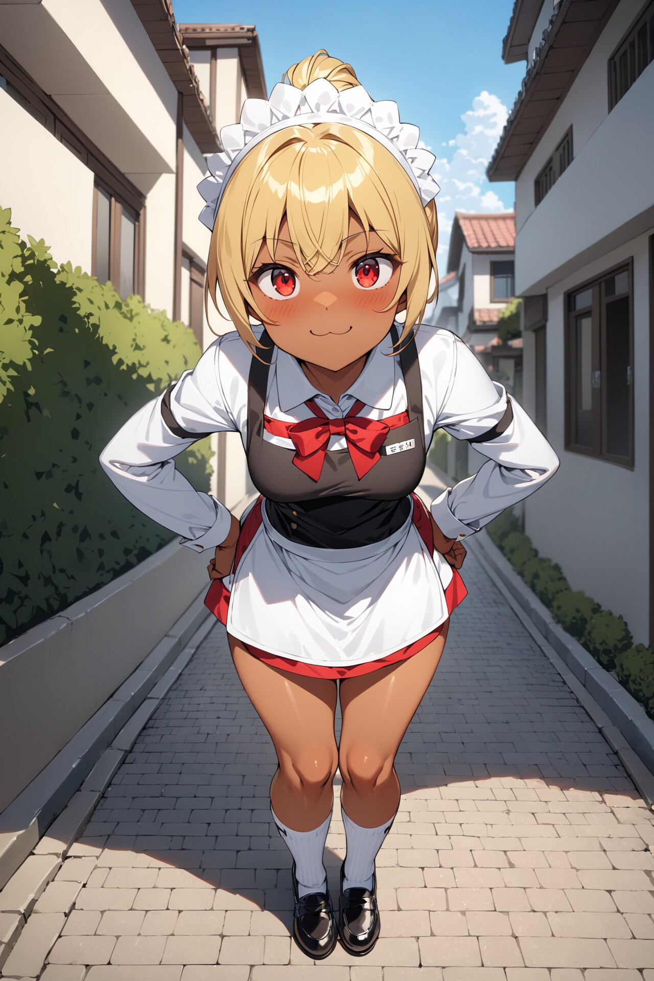 ドヤ顔な猫口のウェイトレスさん | の人気AIイラスト・グラビア