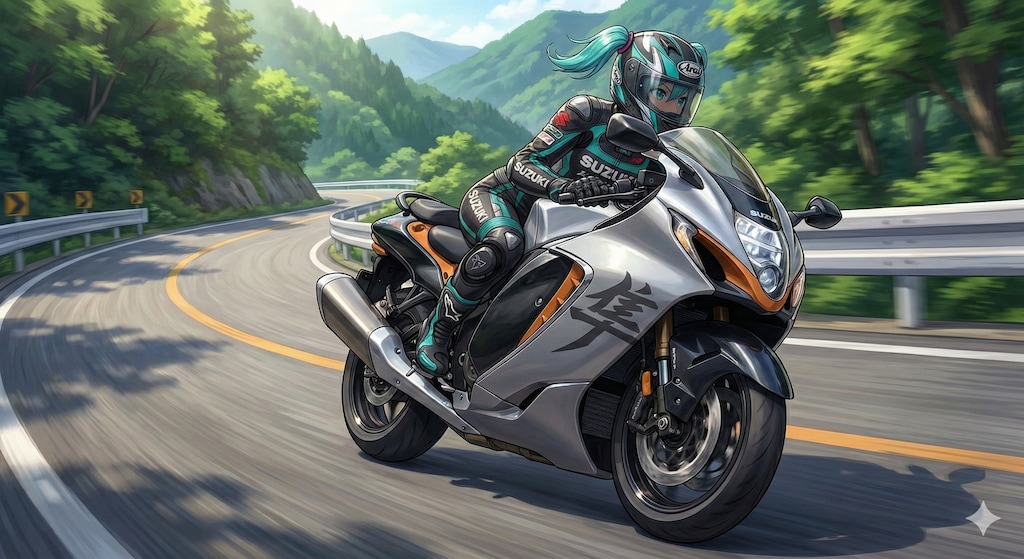 ソロツーリングを楽しむ ミクさん