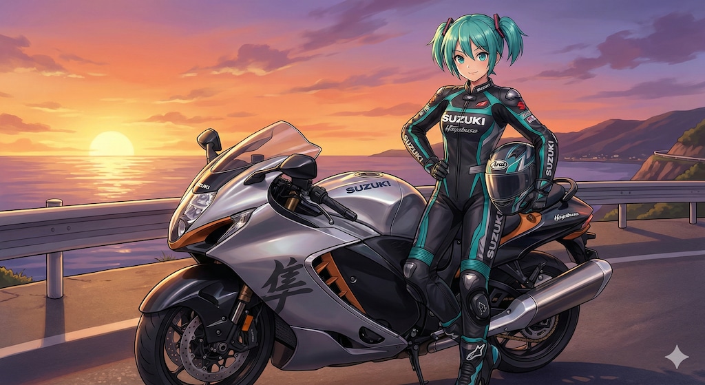 ソロツーリングを楽しむ ミクさん