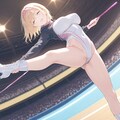金髪ショート新体操美少女 2枚目