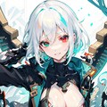 白髪オッドアイサイバーぴっちりスーツ 12枚目