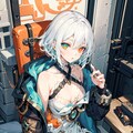 白髪オッドアイサイバーぴっちりスーツ 5枚目
