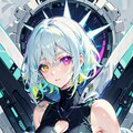 白髪オッドアイサイバーぴっちりスーツ 4枚目