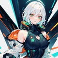 白髪オッドアイサイバーぴっちりスーツ 2枚目