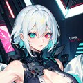 白髪オッドアイサイバーぴっちりスーツ 3枚目