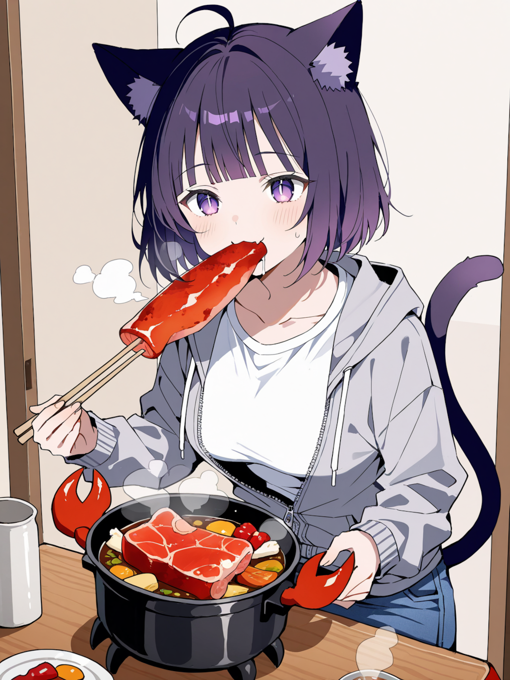 かにをくってるんだな！