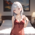 頑張っちゃう銀髪奥さん♬ 2枚目