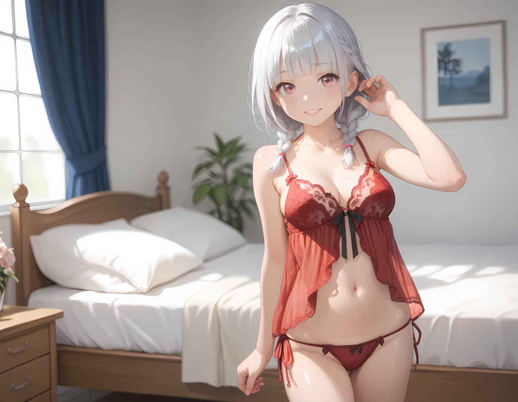 頑張っちゃう銀髪奥さん♬