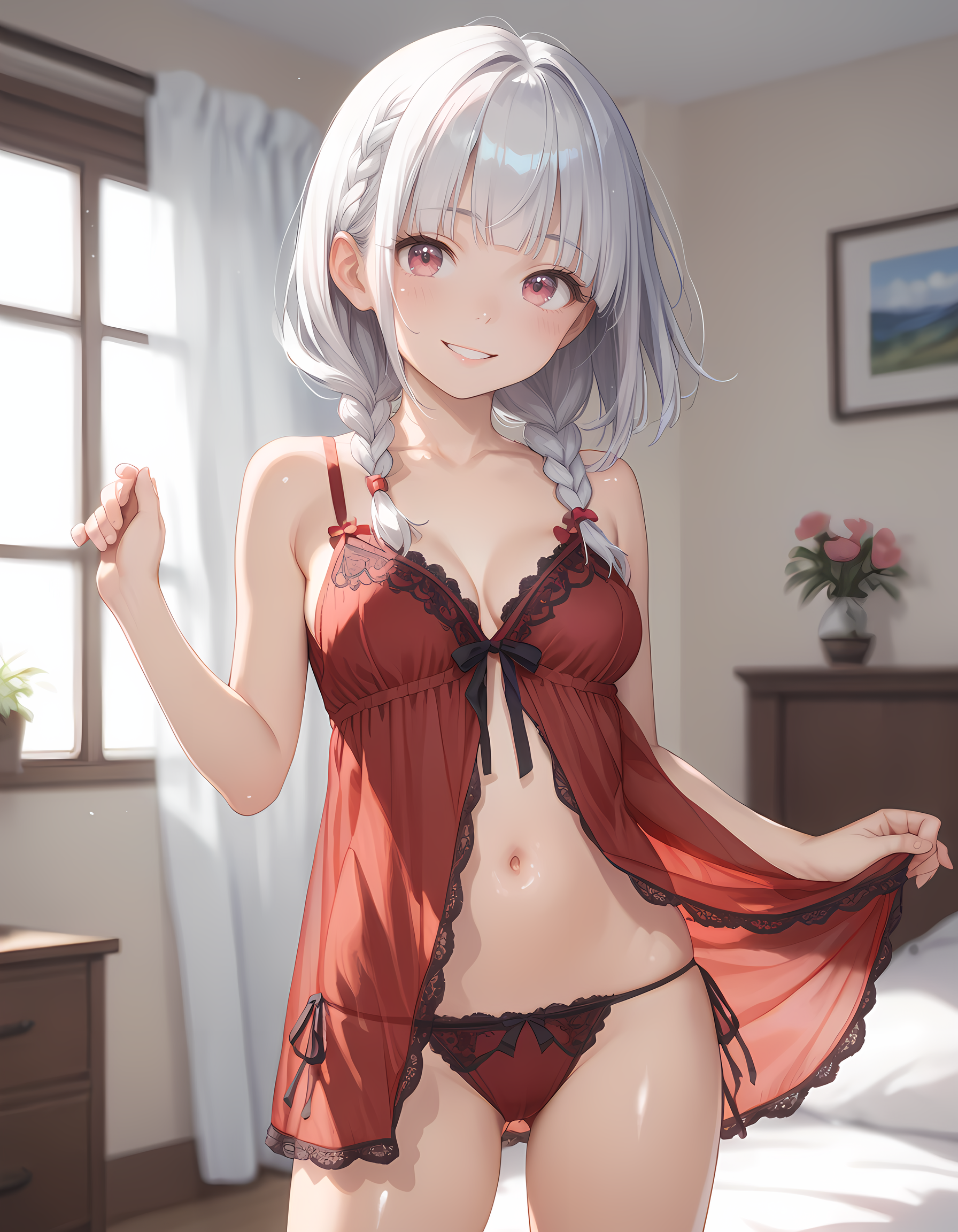 頑張っちゃう銀髪奥さん♬