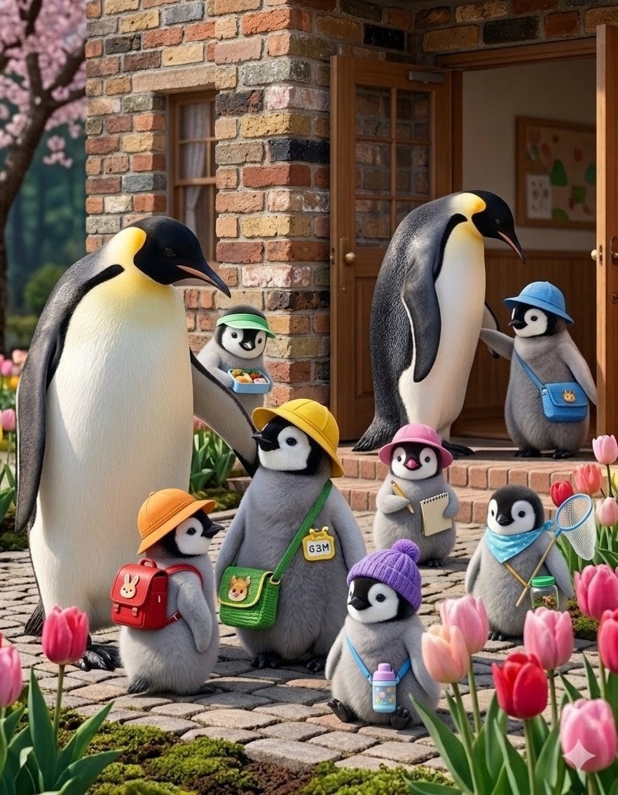 ペンギン入園式 | の人気AIイラスト・グラビア