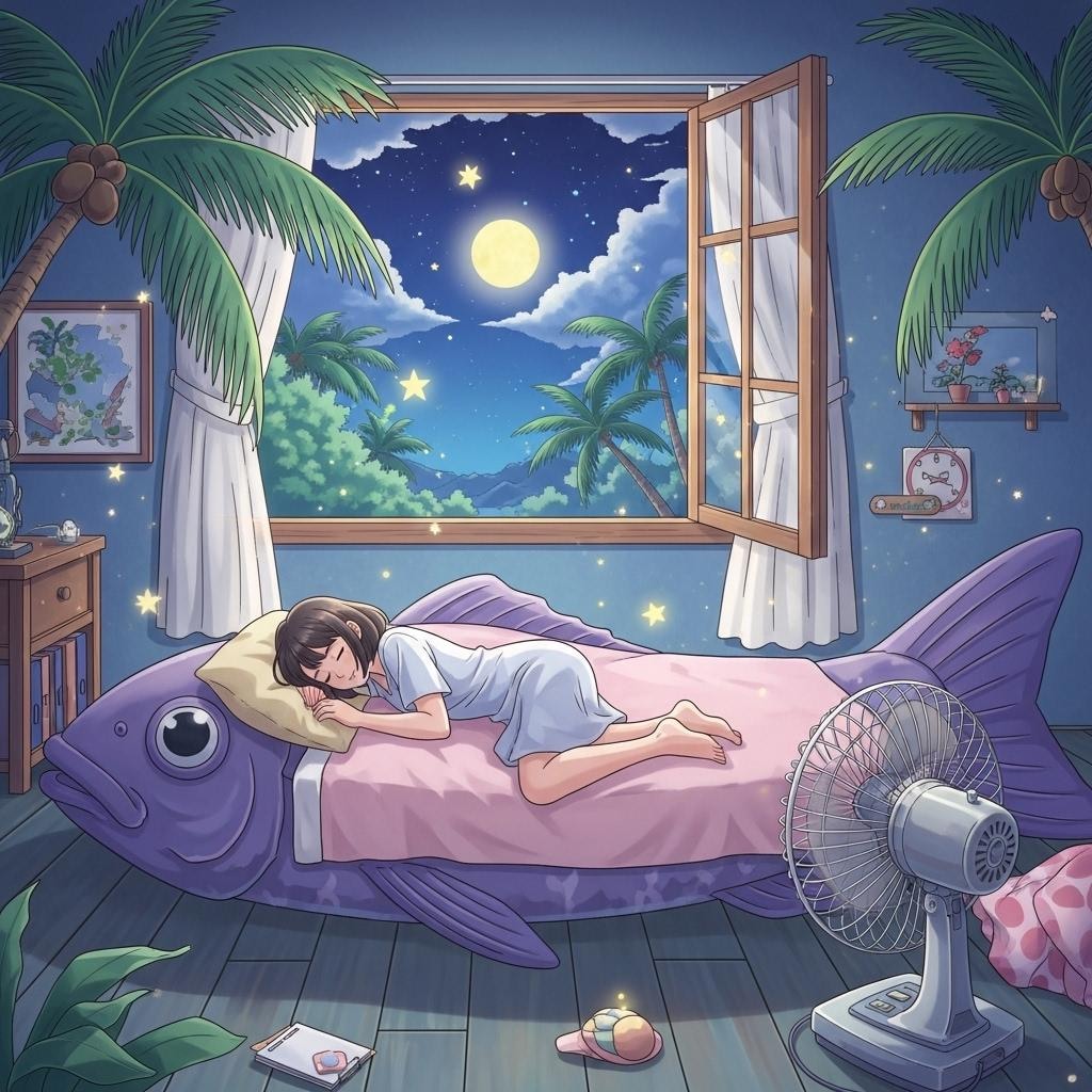 熱帯夜でも寝たい(鯛)や