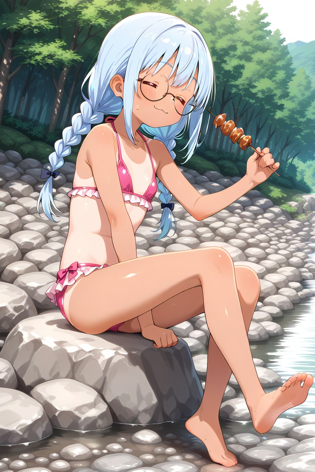 水着の青髪ちゃん