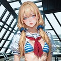 セーラーユニフォームリフトストライプビキニ 9枚目