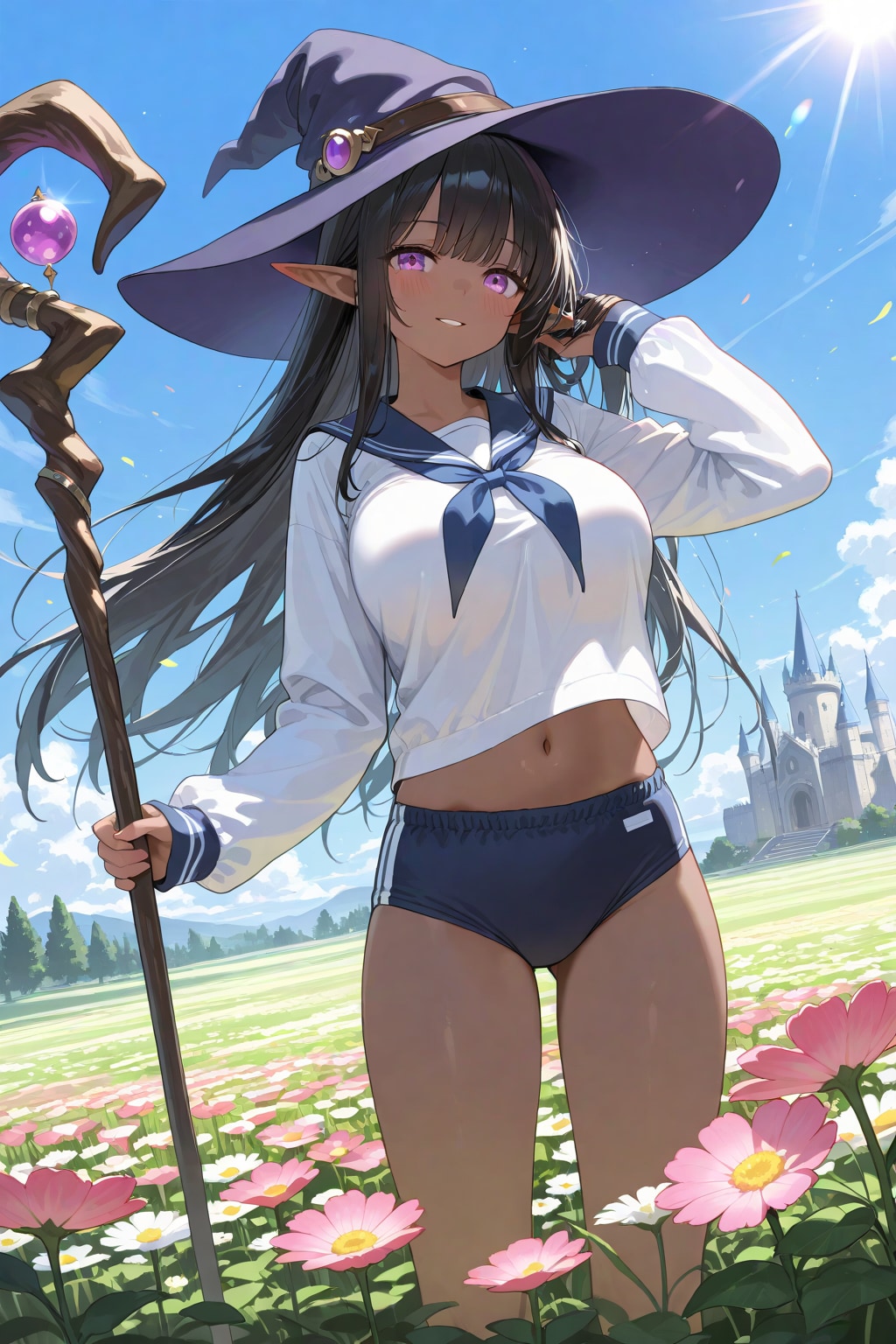セーラーブルマほうつかいさんとお花