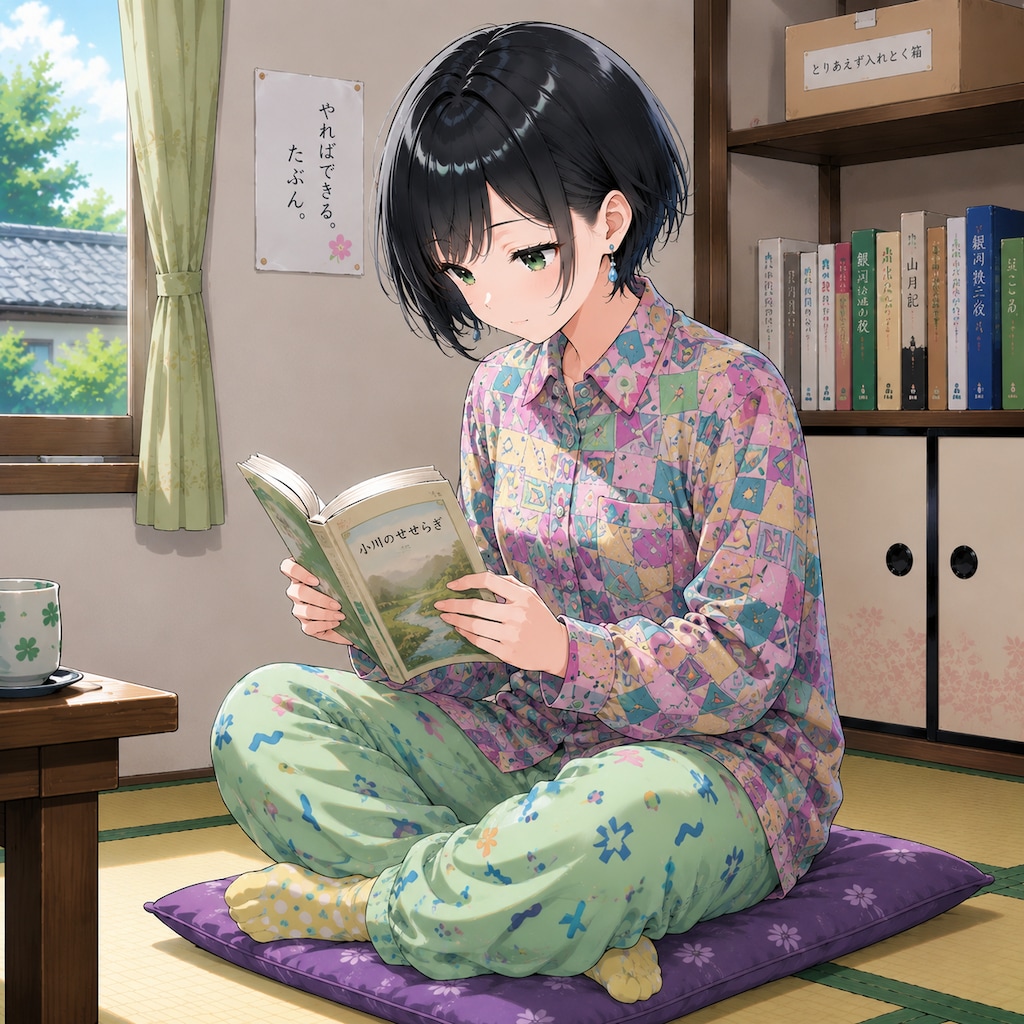 読書する藍音ちゃん