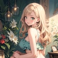 しゃがみ少女 5枚目