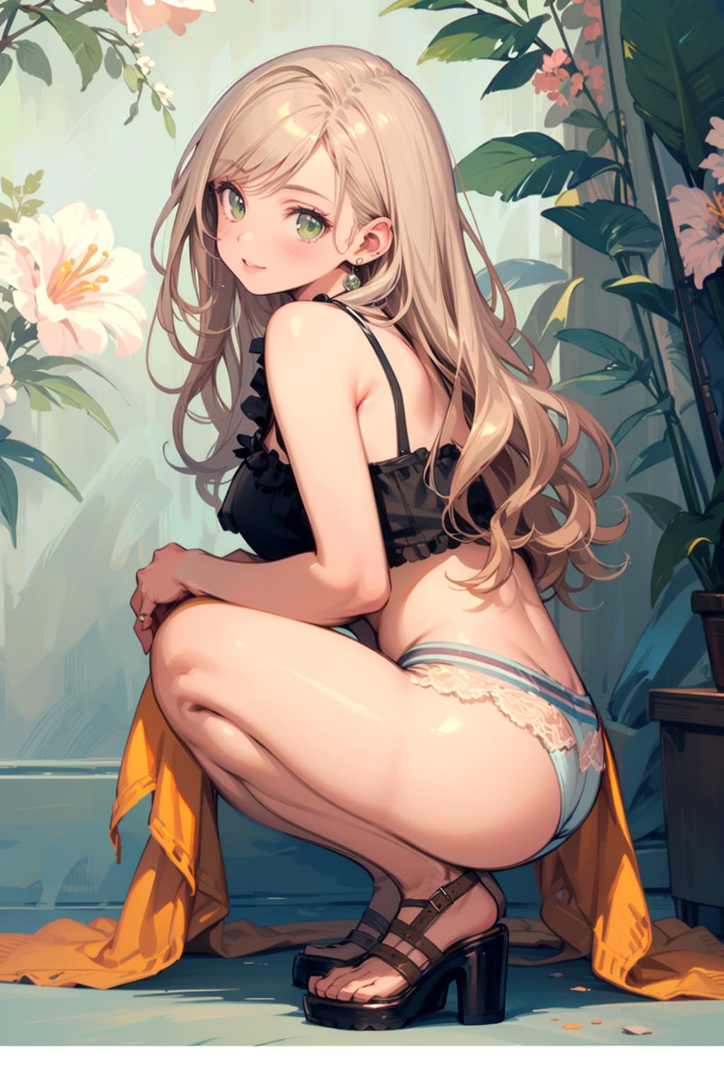 しゃがみ少女
